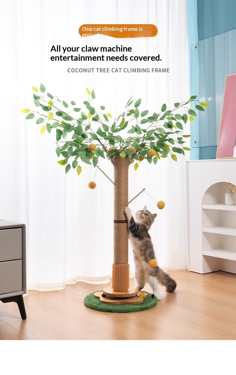 KFX-9105597 Maple Leaf Cat Tree with Sisal for Scratching and Climbing