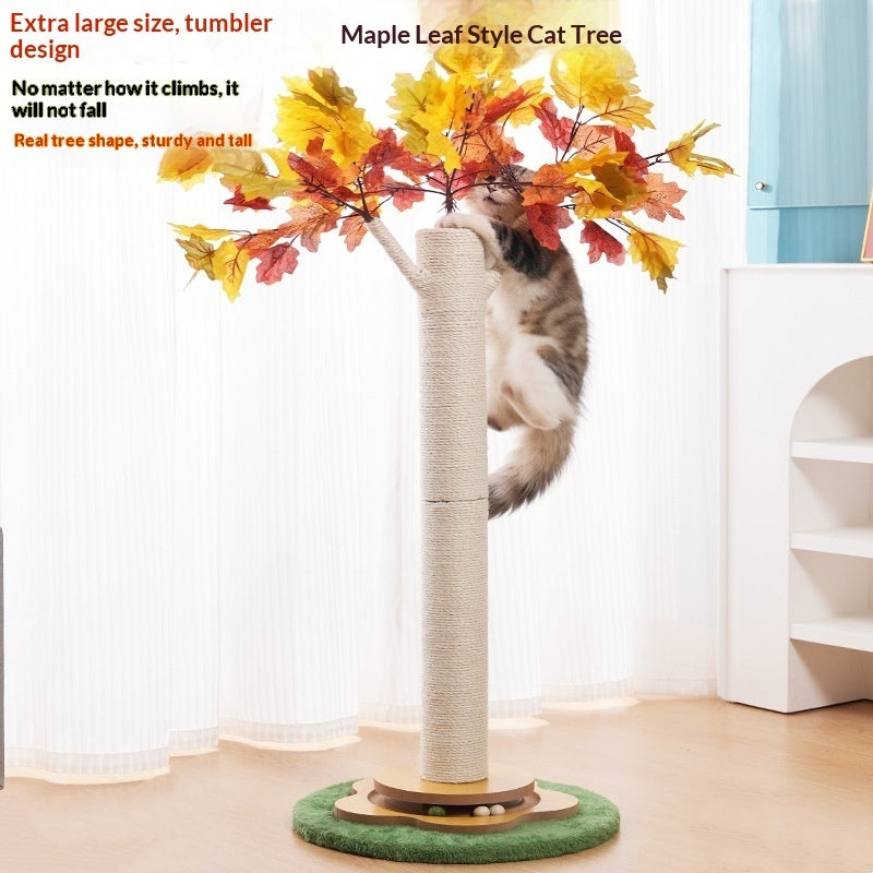 KFX-9105597 Maple Leaf Cat Tree with Sisal for Scratching and Climbing