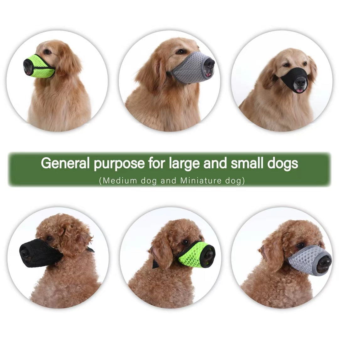 KFX-9108029 Breathable Mesh Dog Muzzle for Medium Dogs - Adjustable Fit for Biting and Barking