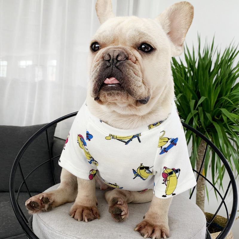 KFX-9109821 Matching Pet and Owner Casual Outfit - Elastic Two-Legged Clothing Set in Various Sizes
