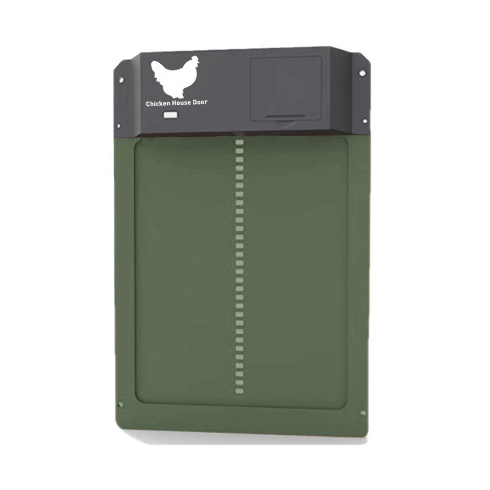 KFX-9114173 Automatic Chicken Coop Pet Door in Brown and Red Plastic