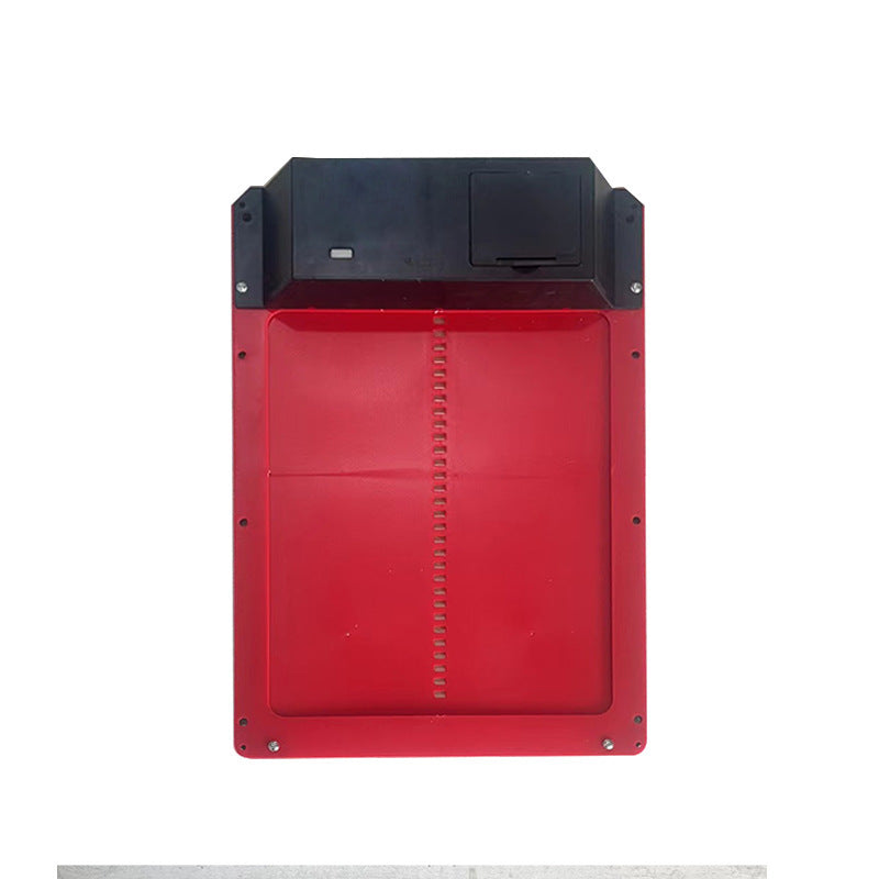 KFX-9114173 Automatic Chicken Coop Pet Door in Brown and Red Plastic