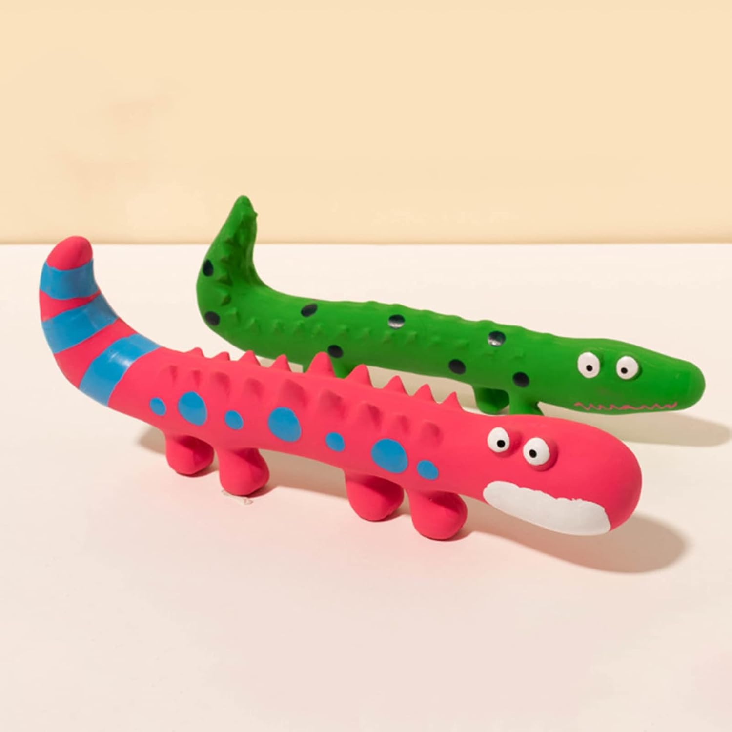 KFX-9117757 Interactive Lizard Shaped Dog Chew Toy for Aggressive Chewers - Squeaky, Durable, and Teeth-Cleaning Fun for All Breeds