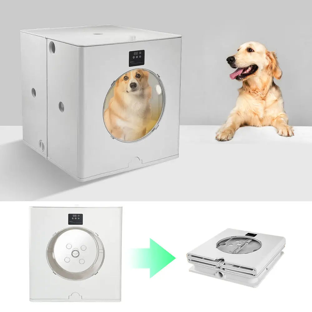 KFX-911955 Pet Drying Box for Cats and Dogs - Blowing Drying Fan, Eco-Friendly Design, 110-240V, Plastic Material