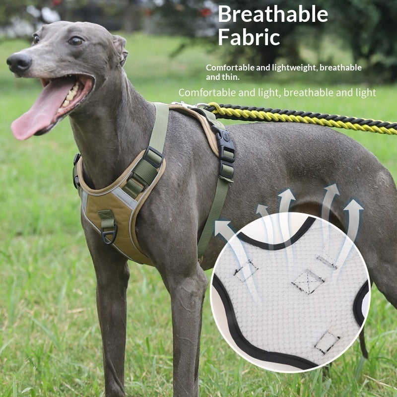KFX-9120061 Adjustable Large Dog Chest Harness with Leash - Available in Multiple Colors
