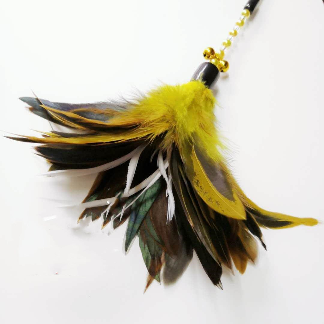KFX-9121085 Colorful Feather Cat Toy Stick for Engaging Playtime and Exercise
