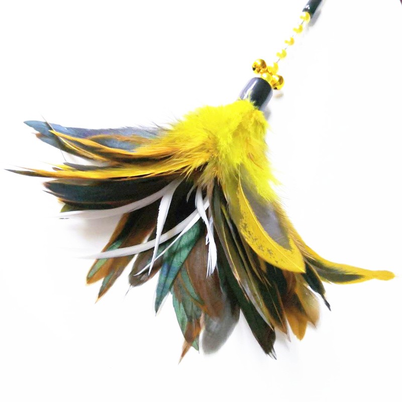 KFX-9121085 Colorful Feather Cat Toy Stick for Engaging Playtime and Exercise