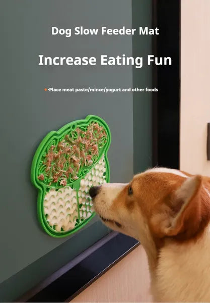 KFX-9122237 Suction Dog and Cat Slow Feeder Mat for Enrichment and Mealtime Fun