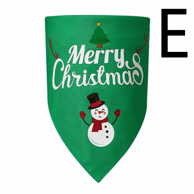 KFX-9123645 Reversible Christmas Triangle Dog Bandana in Red and Green, Double-Layer Polyester, 70x48x48CM