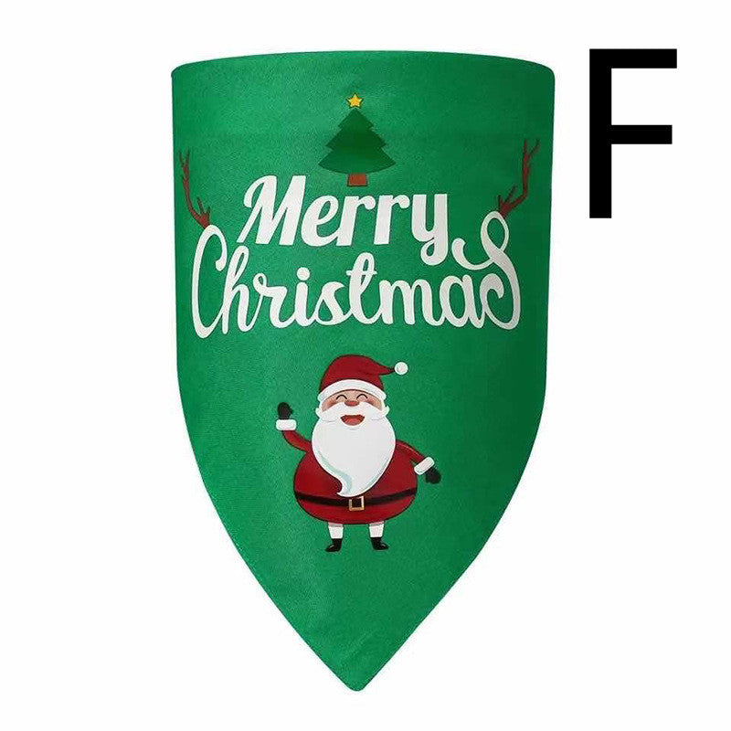 KFX-9123645 Reversible Christmas Triangle Dog Bandana in Red and Green, Double-Layer Polyester, 70x48x48CM