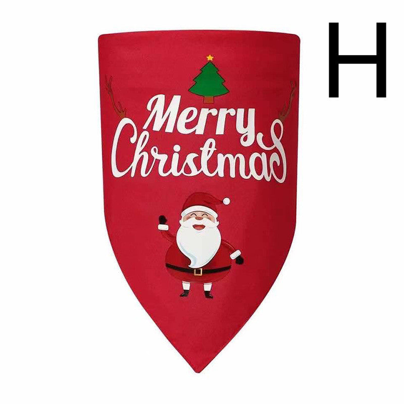 KFX-9123645 Reversible Christmas Triangle Dog Bandana in Red and Green, Double-Layer Polyester, 70x48x48CM
