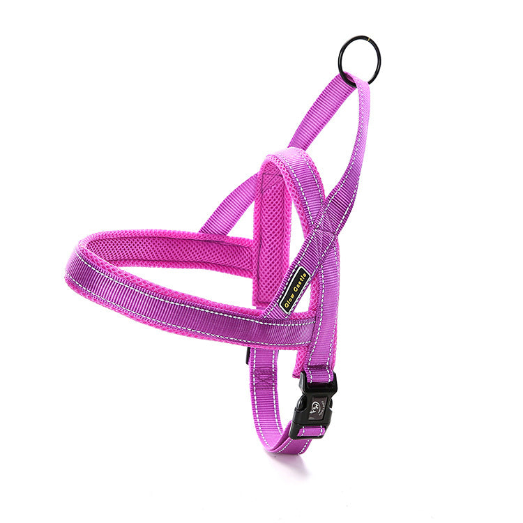 KFX-9125309 Luminous Reflective Nylon Chest Strap with Quick Sleeve for Pets in Multiple Colors