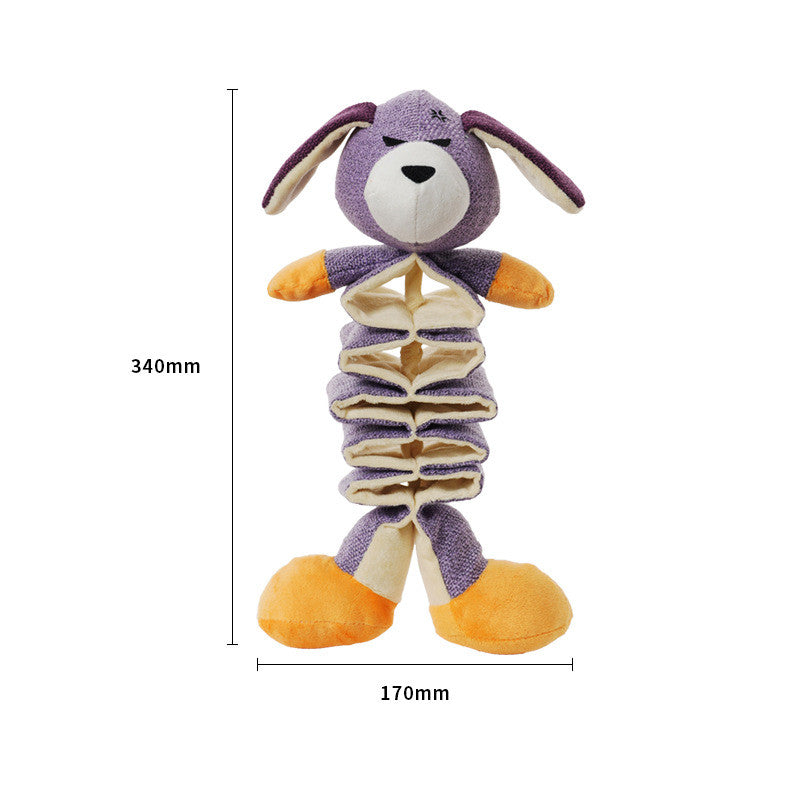 KFX-9126845 Retractable Plush Dog Molar Toys for Puppies - Koala, Puppy, Rhino, Raccoon, Hippo