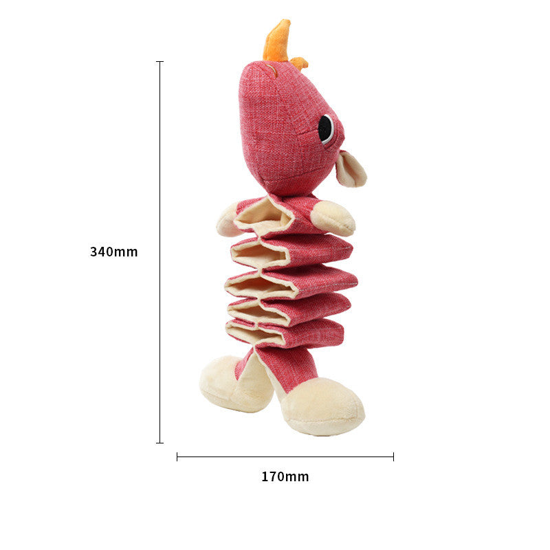 KFX-9126845 Retractable Plush Dog Molar Toys for Puppies - Koala, Puppy, Rhino, Raccoon, Hippo