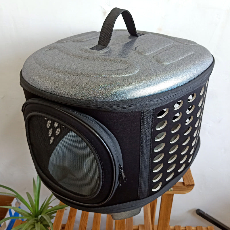 KFX-9128253 Portable Foldable Pet Carrier Bag for Dogs and Cats - Lightweight, Breathable Design with Mesh Ventilation