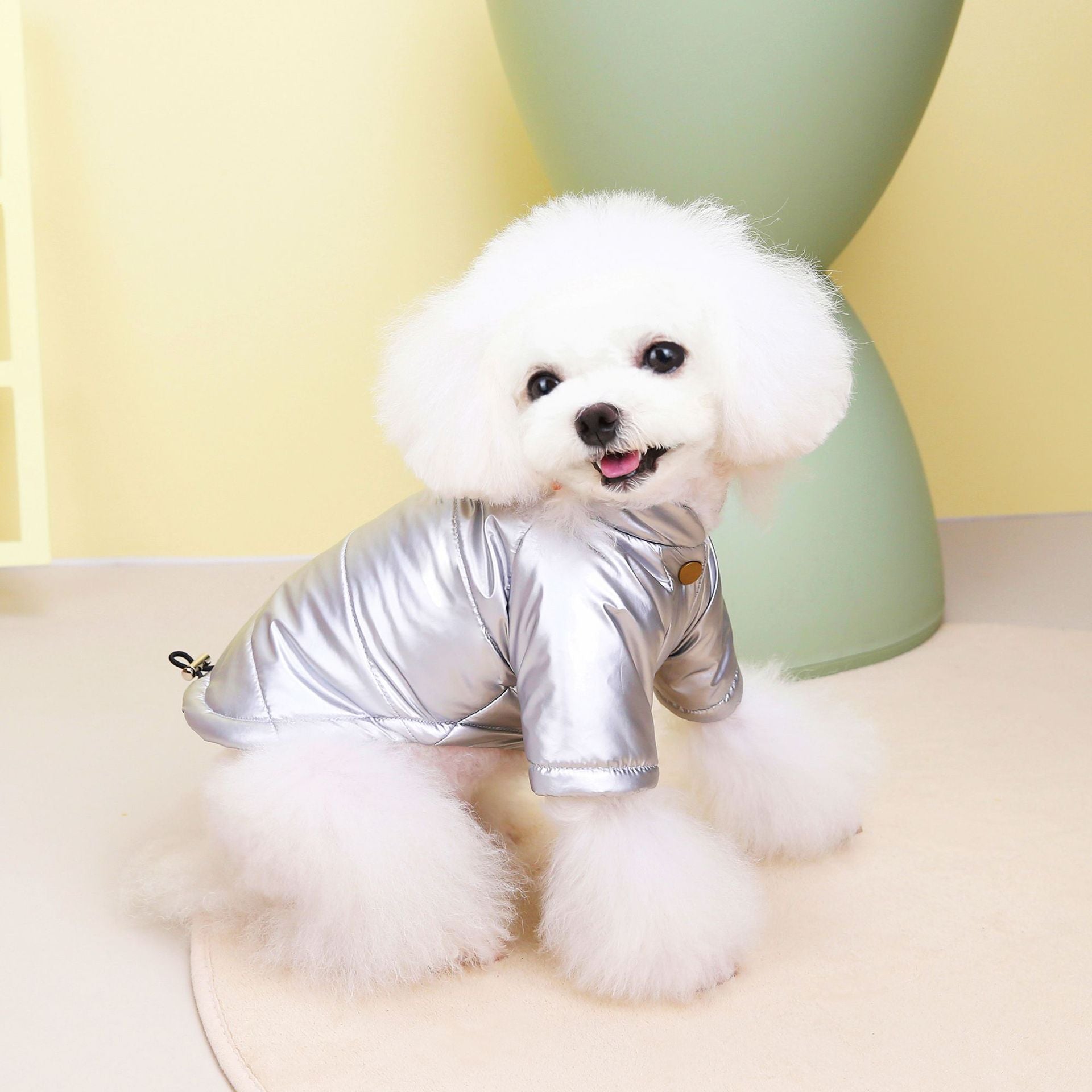 KFX-9131453 Waterproof Autumn and Winter Dog Jacket - Cotton-Padded Coat in Pink, Silver, Black, Red (Sizes S-XXL)
