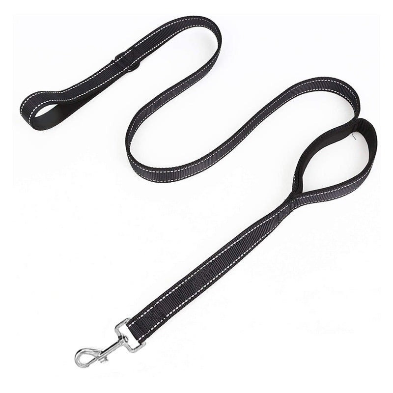 KFX-9131581 Durable Nylon Dog Leash for Training - 4ft & 6ft Lengths, Black Color