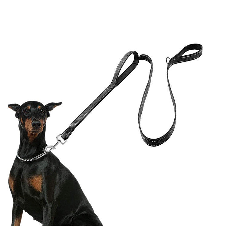 KFX-9131581 Durable Nylon Dog Leash for Training - 4ft & 6ft Lengths, Black Color