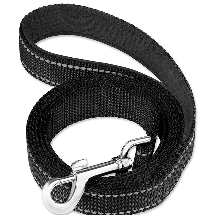 KFX-9131581 Durable Nylon Dog Leash for Training - 4ft & 6ft Lengths, Black Color