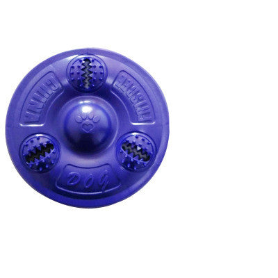 KFX-9132605 Durable Rubber Dog Toy with Bite-Resistant Teeth Leakage Plate – Sports Design in Green, Blue, and Pink