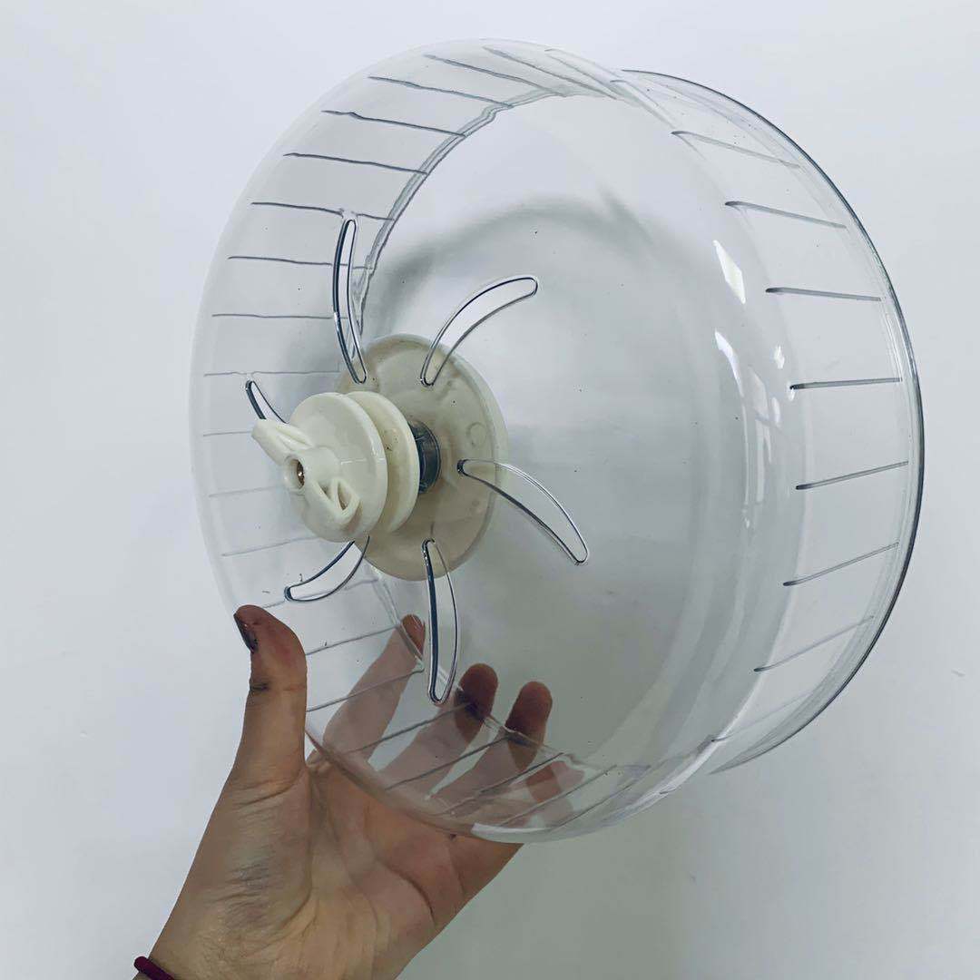 KFX-9133245 Transparent Plastic Running Wheel for Small Pets - 16cm, 20cm, 24cm, 27cm Sizes Available