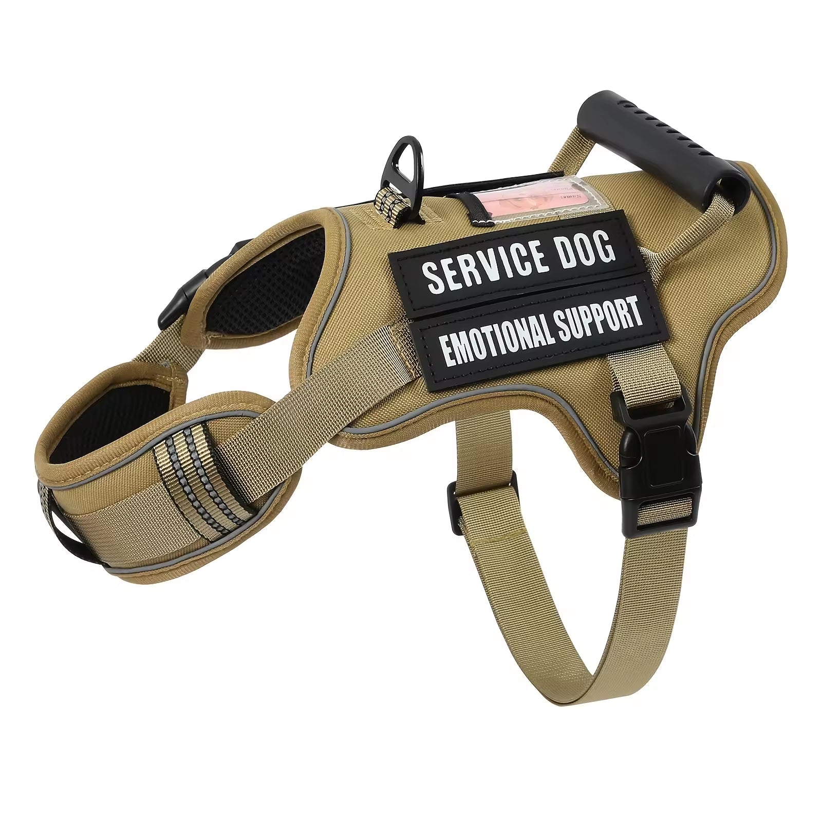 KFX-9133757 Adjustable Reflective Tactical Service Dog Harness with Handle – No-Pull Vest in Camouflage Patterns