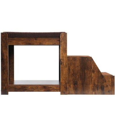 KFX-9135421 Multi-Level Pet Bunk Bed with Removable Steps, Cushion, Scratch Pad - Ideal for Dogs and Cats