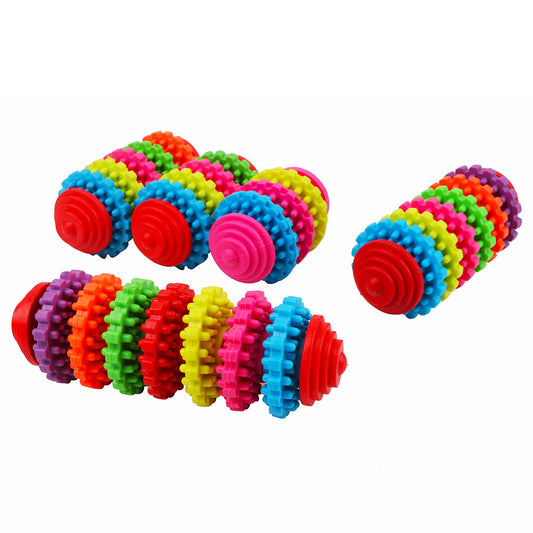 KFX-9138365 Colorful Seven-Ring Pet Toy for Dental Health and Playtime Training