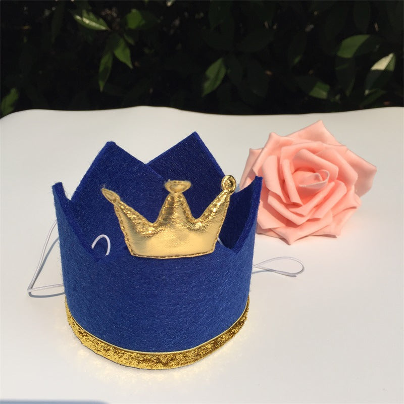 KFX-9139773 Pet Party Birthday Crown for Dogs and Cats, Non-Woven Pet Accessory with Bow, 9.5CM Diameter