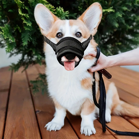 KFX-9140797 Durable Black Dog Muzzle for Anti-Biting, Anti-Barking, and Controlled Drinking