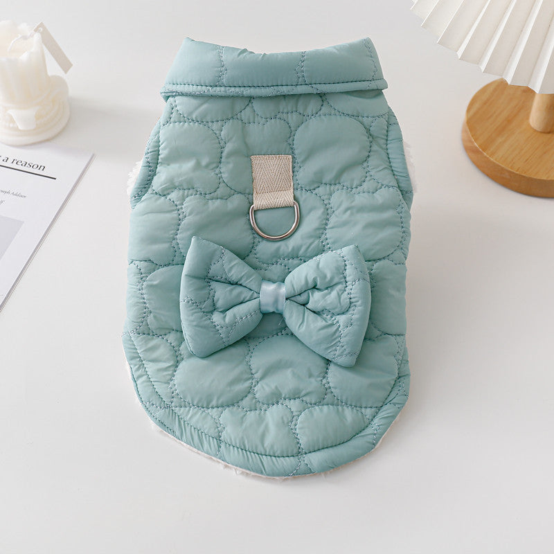 KFX-9141949 Fleece Lined Pet Coat for Cats and Dogs in Pink and Blue Colors