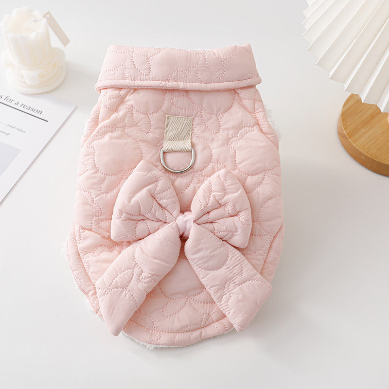 KFX-9141949 Fleece Lined Pet Coat for Cats and Dogs in Pink and Blue Colors