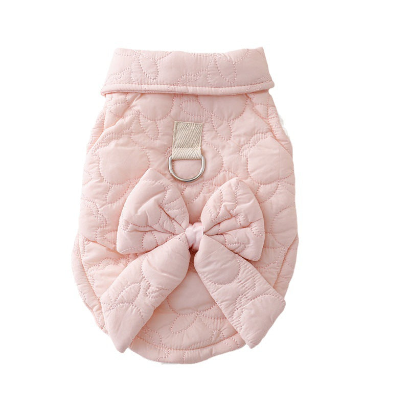KFX-9141949 Fleece Lined Pet Coat for Cats and Dogs in Pink and Blue Colors