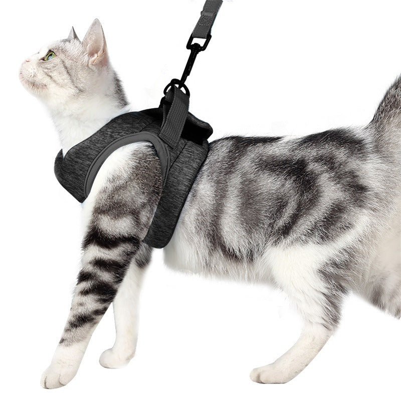 KFX-9143101 Vest-Style Pet Chest Strap with 1.2m and 3m Telescopic Leash Options for Safe Outdoor Use