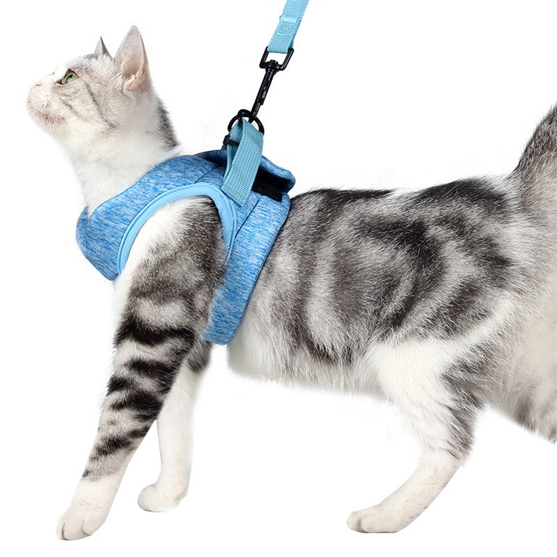 KFX-9143101 Vest-Style Pet Chest Strap with 1.2m and 3m Telescopic Leash Options for Safe Outdoor Use