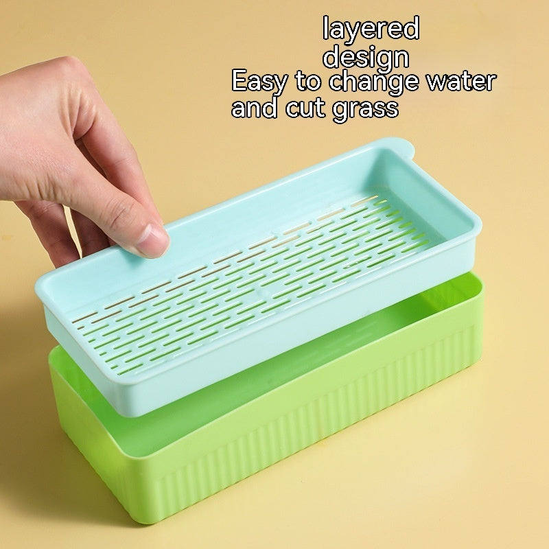 KFX-9143485 Hydroponic Cat Grass Growing Kit - Soilless Planting Box with Seeds in Various Quantities