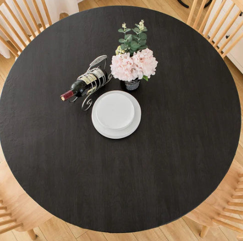 KFX-9144125 Round Waterproof and Oil-Proof Polyester Tablecloth - Available in Various Sizes and Colors