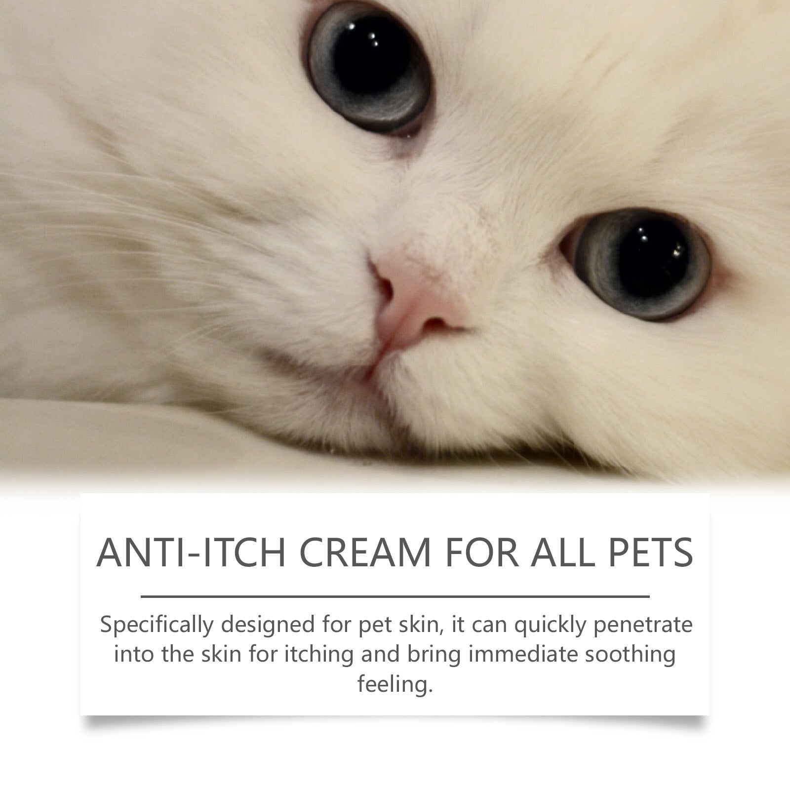 KFX-9145149 Pet Antipruritic Cream for Cats – Skin Repair with Tea Tree Oil and Botanical Extracts, 60g