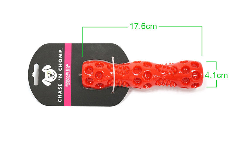 KFX-9145917 Dog Vocal Stick Toy for Small and Large Dogs - Soft, Durable, Squeaky, Teeth Cleaning