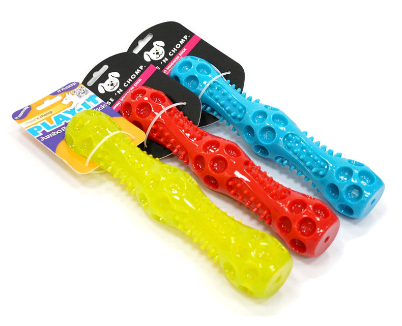 KFX-9145917 Dog Vocal Stick Toy for Small and Large Dogs - Soft, Durable, Squeaky, Teeth Cleaning