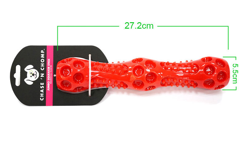KFX-9145917 Dog Vocal Stick Toy for Small and Large Dogs - Soft, Durable, Squeaky, Teeth Cleaning