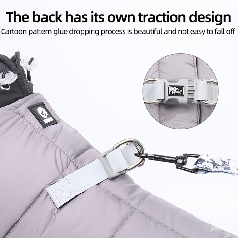 KFX-9147709 Winter Thicken Four-Legged Dog Clothing in Multiple Colors with Reflective Rope Options