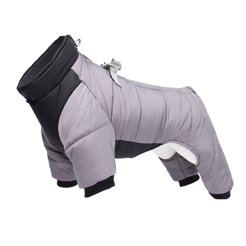 KFX-9147709 Winter Thicken Four-Legged Dog Clothing in Multiple Colors with Reflective Rope Options