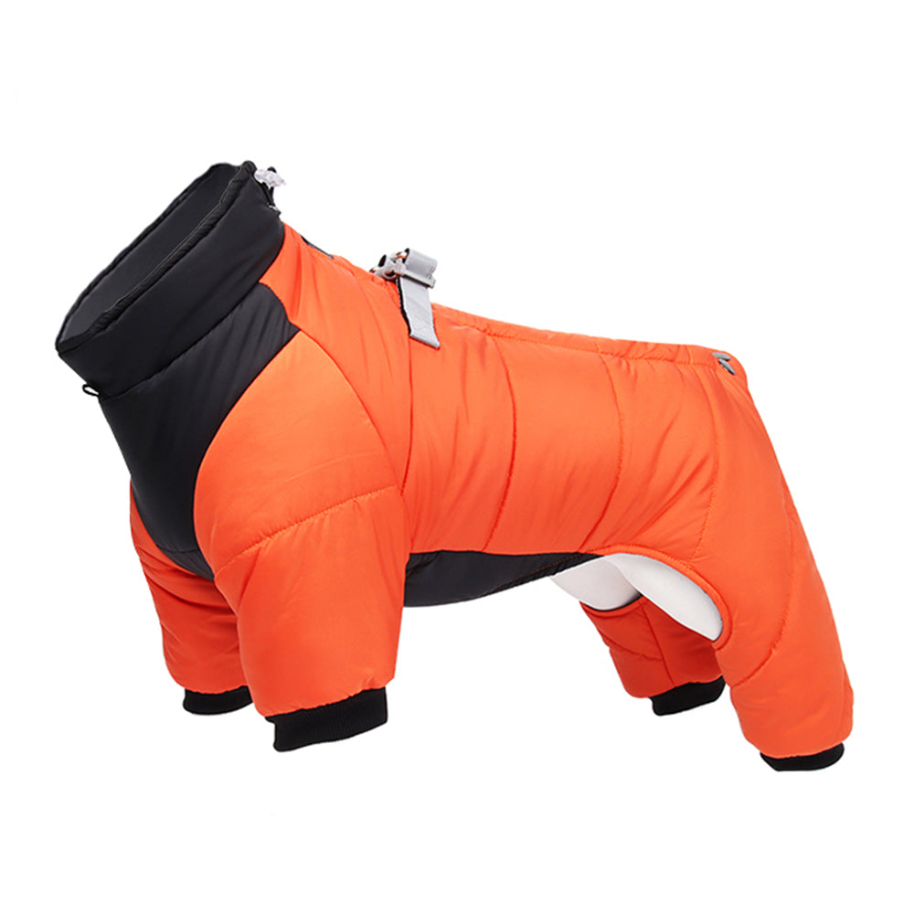 KFX-9147709 Winter Thicken Four-Legged Dog Clothing in Multiple Colors with Reflective Rope Options