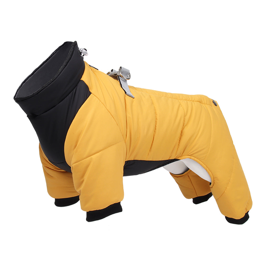 KFX-9147709 Winter Thicken Four-Legged Dog Clothing in Multiple Colors with Reflective Rope Options