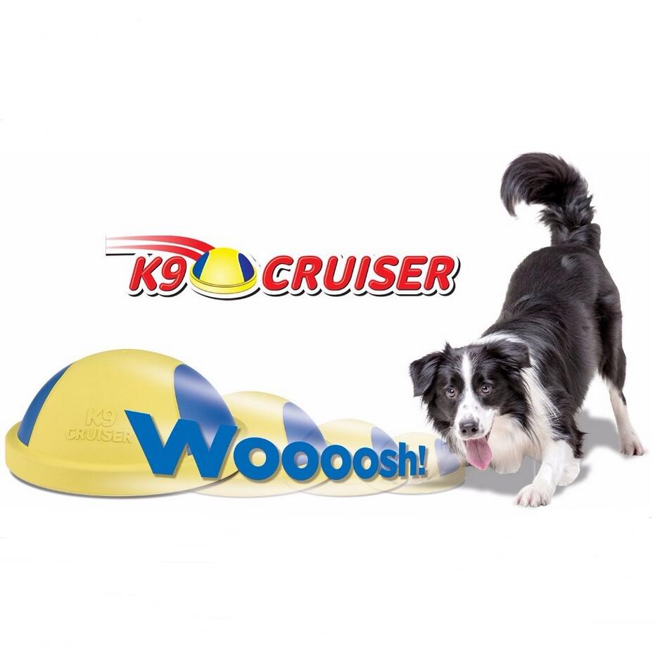 KFX-9148093 Indoor Rubber Ball Dog Toy with Squeaker and Sliding Base for Active Play