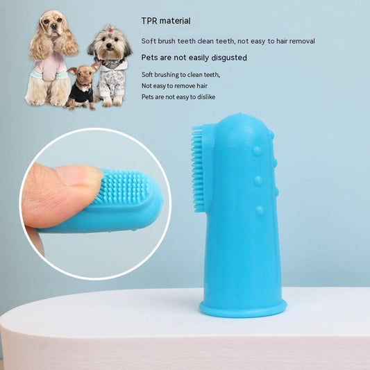 KFX-9148861 Pet Finger Toothbrush Set for Cats and Dogs - 4 Piece TPR Pack