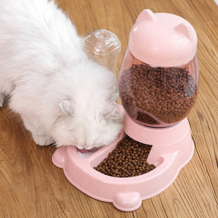 KFX-9149117 Automatic Cat and Dog Food and Water Dispenser with 2.2L Grain Storage and 528ml Water Capacity