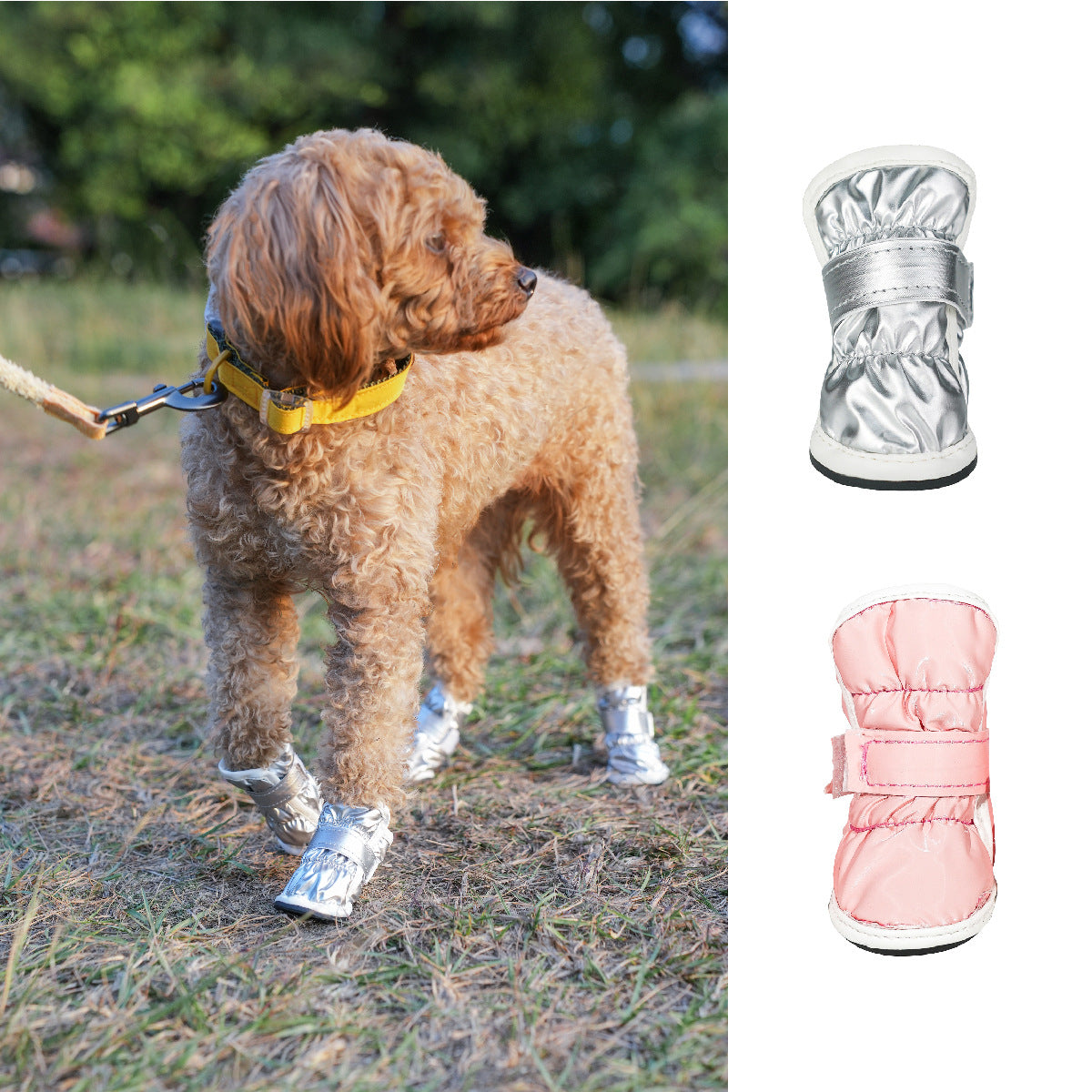 KFX-9149885 Waterproof Snow Boots for Small Dogs - Antifreeze Foot Covers for Teddy, Bichon, Schnauzer
