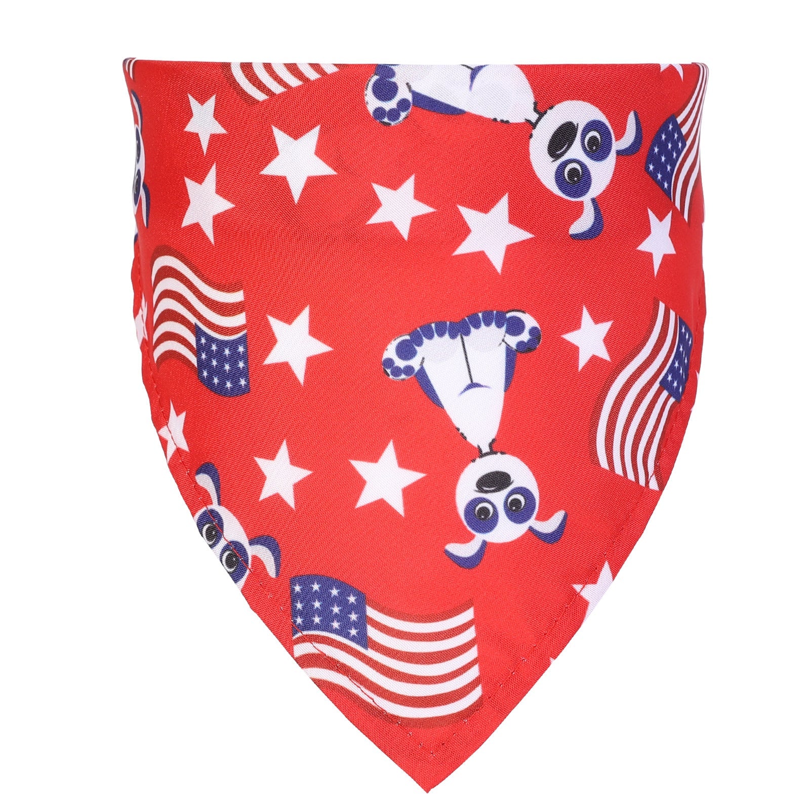 KFX-9150653 American Flag Triangle Towel for Pets - Single Layer Polyester Slobber Towel